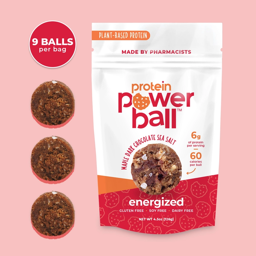 Maple Dark Chocolate Sea Salt Peanut Free Protein Balls