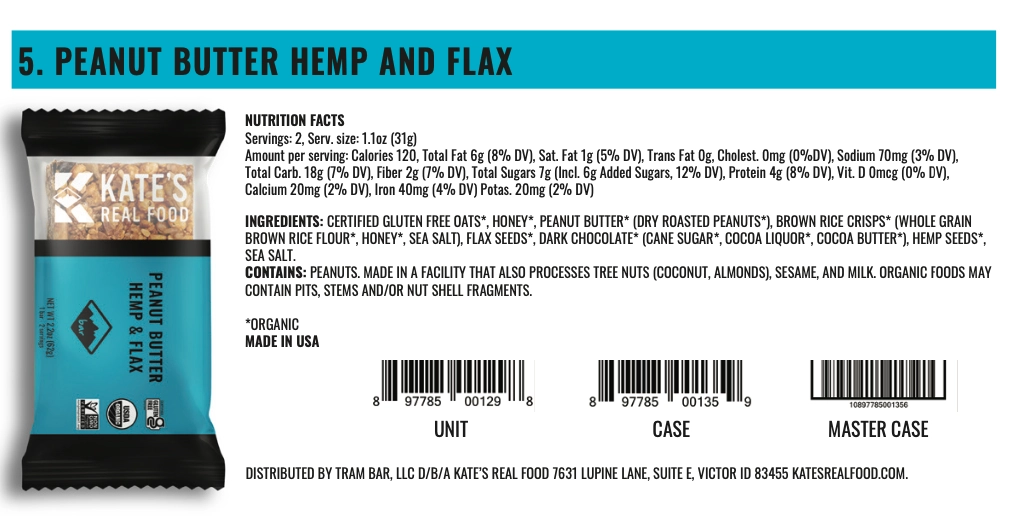 Peanut Butter Hemp & Flax (4-Pack)